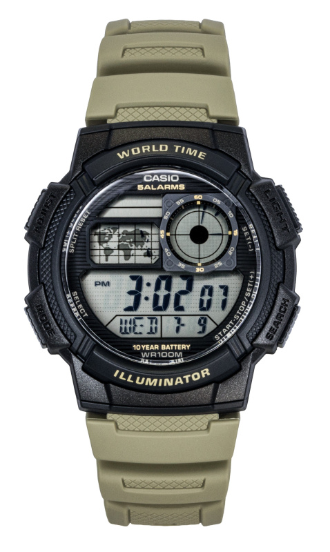 Casio Standard Digital Resin Strap Quartz AE-1000W-5AV 100M Men's Watch