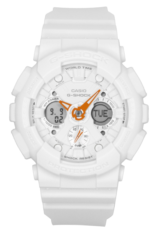 Casio G-Shock Analog Digital Bio-Based Resin White Dial Quartz GMA-S120SA-7A1 200M Women's Watch