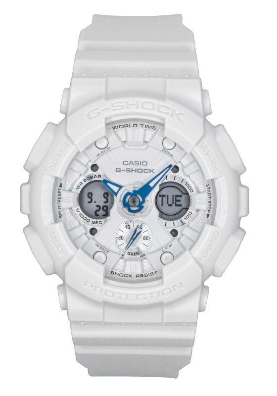 Casio G-Shock Analog Digital Bio-Based Resin White Dial Quartz GMA-S120SA-7A2 200M Women's Watch