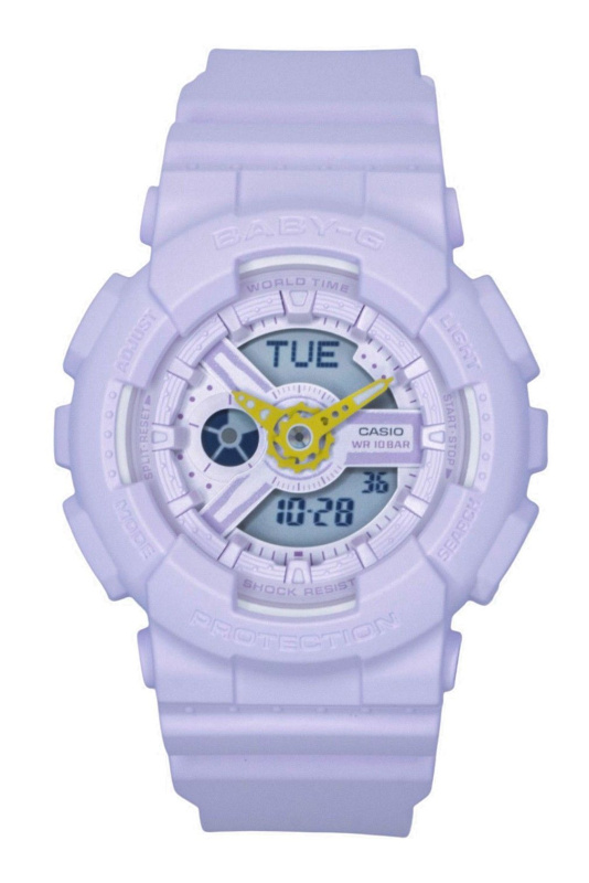 Casio Baby-G Analog Digital Resin Strap Purple Dial Quartz BA-110AH-6A 100M Women's Watch