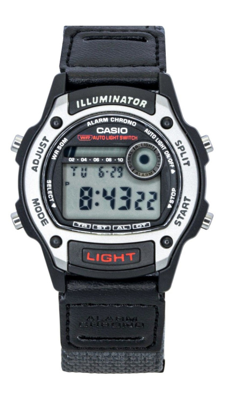 Casio Standard Digital Leather And Cloth Strap Quartz W-220HF-8AV Unisex Watch