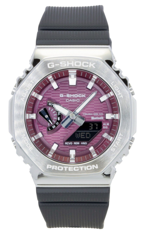Casio G-Shock G-Steel Bio-Based Resin Strap Smartphone Link Analog Digital Pink Dial Solar GBM-2100A-4B 200M Men's Watch