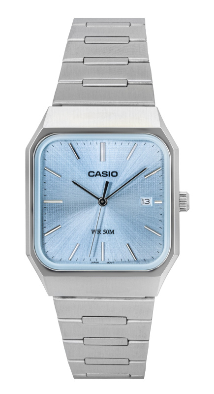 Casio Standard Analog Stainless Steel Ice Blue Dial Quartz MTP-B185D-2A2V Men's Watch