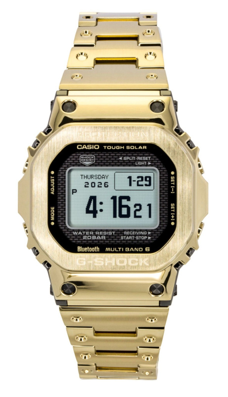 Casio G-Shock Digital Gold Tone Full Metal Smartphone Link Solar GMW-BZ5000GD-9 200M Men's Watch