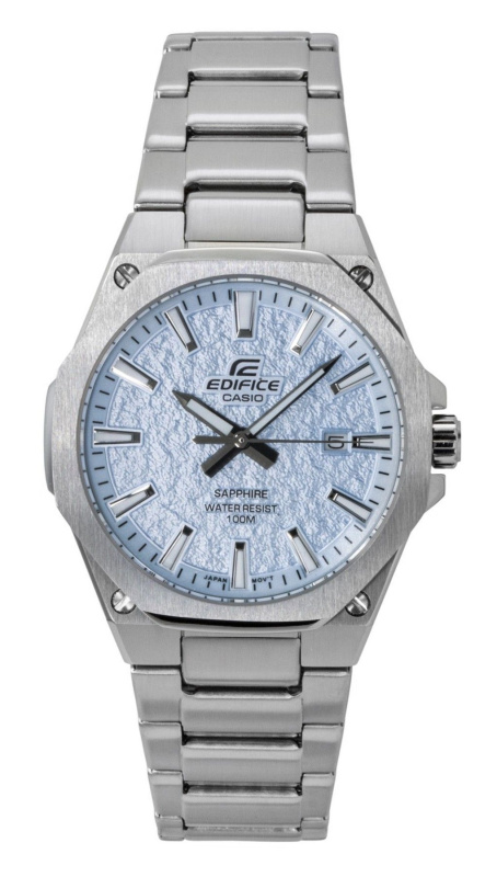 Casio Edifice Analog Stainless Steel Light Blue Dial Quartz EFR-S108DE-2AV 100M Men's Watch
