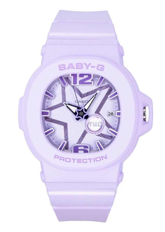 Casio Baby-G Analog Resin Strap Purple Dial Quartz BGA-10D-6A 100M Women's Watch