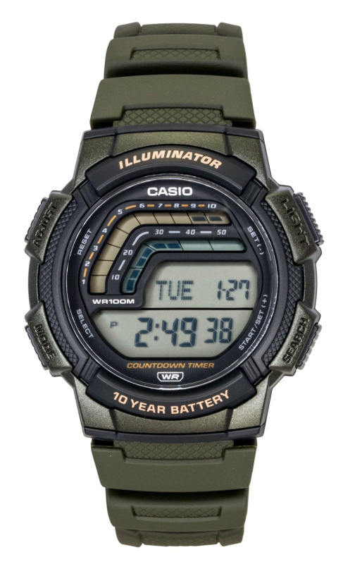 Casio Digital Resin Strap Quartz WS-1800-3AV 100M Men's Watch
