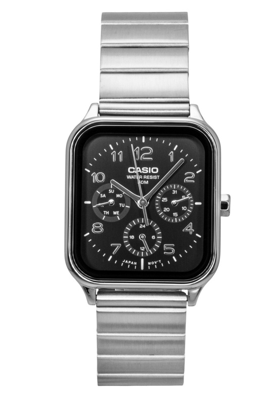 Casio Standard Analog Stainless Steel Black Dial Quartz MTP-M306D-1AV Men's Watch