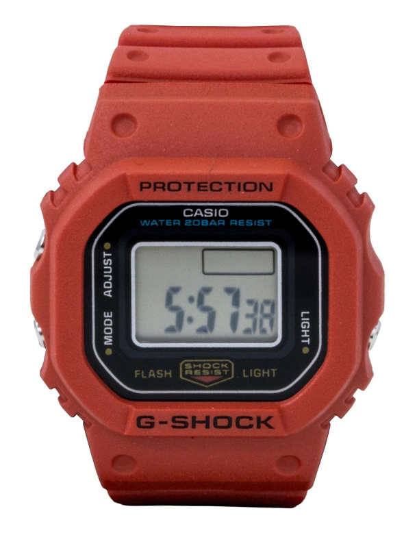 Casio G-Shock Nano Digital Red Bio-Based Resin Strap Quartz DWN-5600-4 200M Unisex Watch