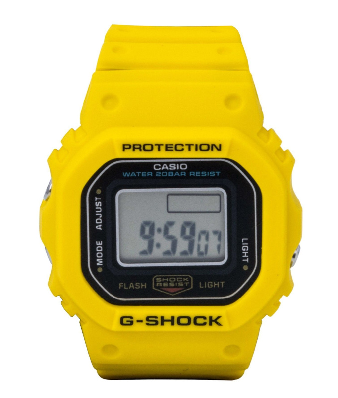 Casio G-Shock Nano Digital Yellow Bio-Based Resin Strap Quartz DWN-5600-9 200M Unisex Watch