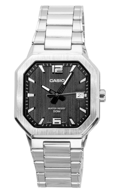 Casio Analog Stainless Steel Black Dial Quartz MTP-B195D-1AV Men's Watch