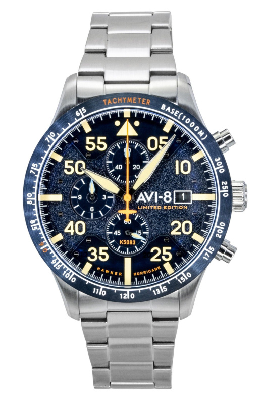AVI-8 Hawker Hurricane Chronograph Limited Edition Blue Horizon Dial Quartz AV-4130-22 Men's Watch With Extra Strap