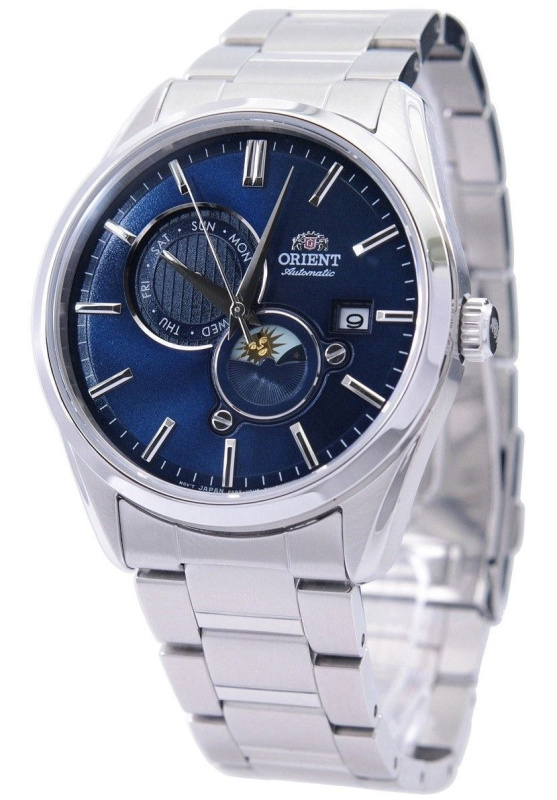 Orient Contemporary Sun & Moon Blue Dial Automatic RA-AK0308L10B RA-AK0308L30B Men's Watch