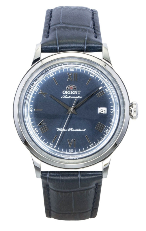 Orient Bambino Classic Leather Strap Navy Blue Dial Automatic RA-AC0024L Men's Watch