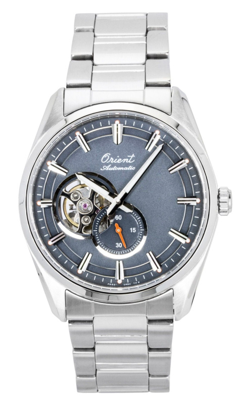 Orient Stretto 75th Anniversary Limited Edition Stainless Steel Open Heart Grey Dial Automatic RA-AR0012N Men's Watch