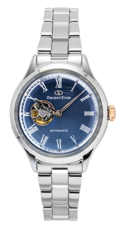 Orient Star Keshiki Classic Limited Edition Stainless Steel Open Heart Blue Grey Dial Automatic RE-ND0022L Women's Watch