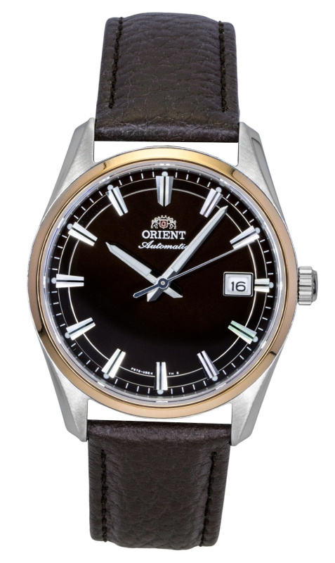 Orient Stretto Leather Strap Brown Dial Automatic RA-AC0R03Y Men's Watch