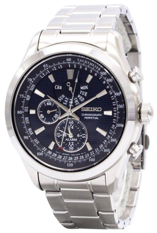 Refurbished Seiko Chronograph Perpetual SPC125 SPC125P1 SPC125P Men's Watch