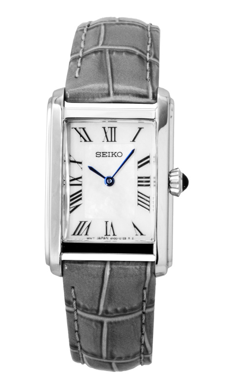 Seiko Classic Leather Strap White Dial Quartz SWR099P1 Women's Watch