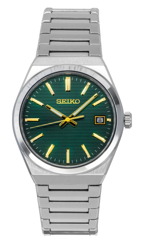 Seiko Classic Stainless Steel Green Dial Quartz SUR601P1 100M Men's Watch