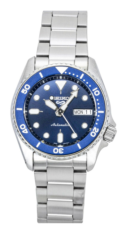 Seiko 5 Sports SKX Street Denim Stainless Steel Blue Dial Automatic SRPL77K1 100M Men's Watch