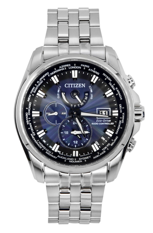 Citizen Eco-Drive Radio-Controlled Stainless Steel Blue Dial Diver's AT9031-52L 200M Men's Watch