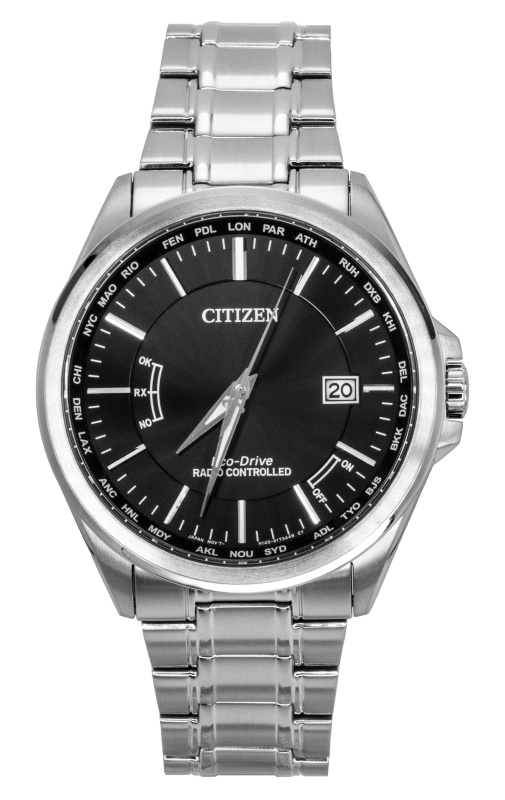 Citizen Eco-Drive Radio Controlled Stainless Steel Black Dial CB0250-84E 100M Men's Watch