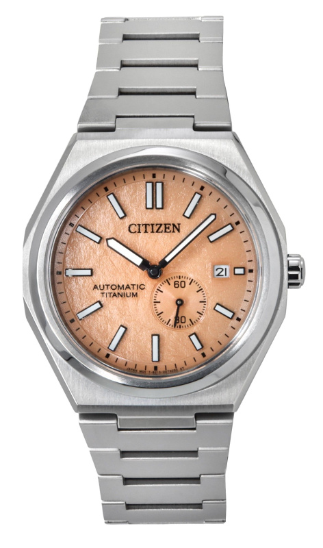 Citizen Zenshin Super Titanium Orange Dial Automatic NJ0180-80Z 100M Men's Watch