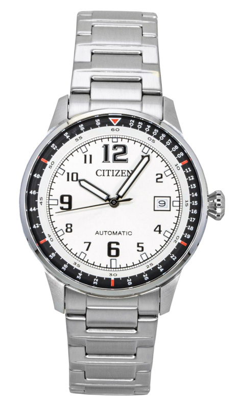 Citizen Stainless Steel White Dial Automatic NJ0190-51A 100M Men's Watch