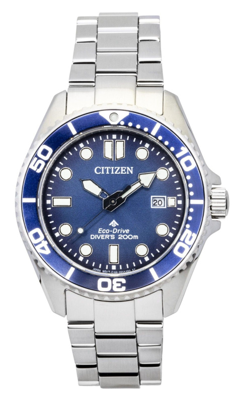 Citizen Promaster Dive Stainless Steel Blue Dial Eco-Drive BN0260-54L 200M Men's Watch