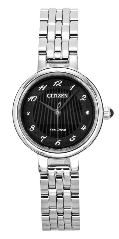 Citizen L Classic Stainless Steel Black Dial Eco-Drive EM0990-81E Women's Watch