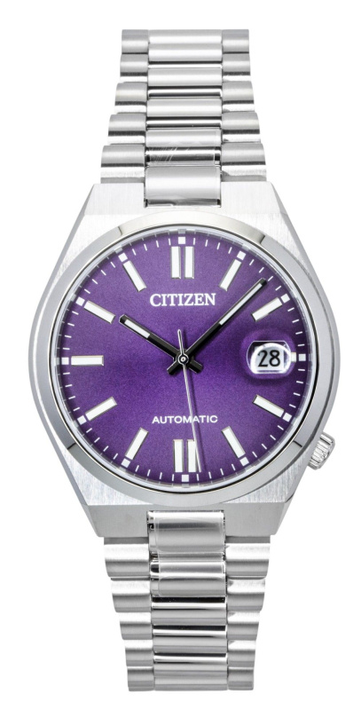 Citizen Tsuyosa Stainless Steel Sunray Purple Dial Automatic NJ0200-50W Men's Watch