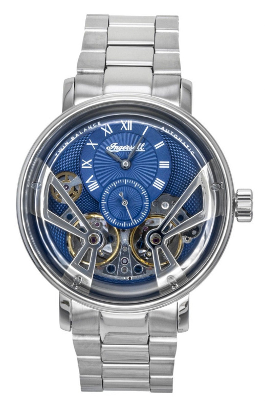 Ingersoll The Tennessee Stainless Steel Blue Skeleton Dial Automatic I13104 Men's Watch
