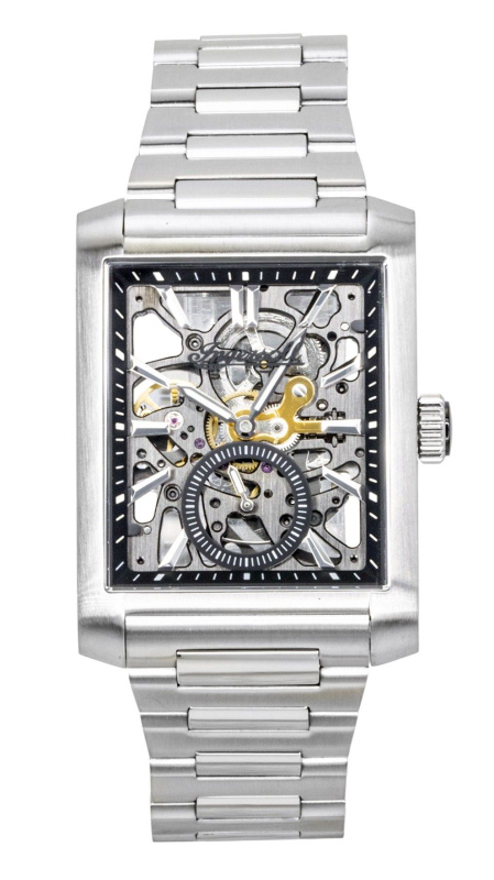 Ingersoll The Spur Stainless Steel Black Skeleton Dial Automatic I17001 Men's Watch