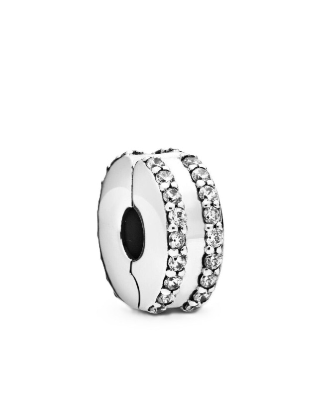 Pandora Sterling Silver Charm With Clear Cubic Zirconia P-798422C01 For Women