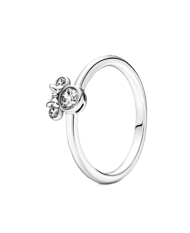 Pandora Disney Minnie Mouse Sparkling Head Ring With Clear Cubic Zirconia P-190074C01-54 For Women
