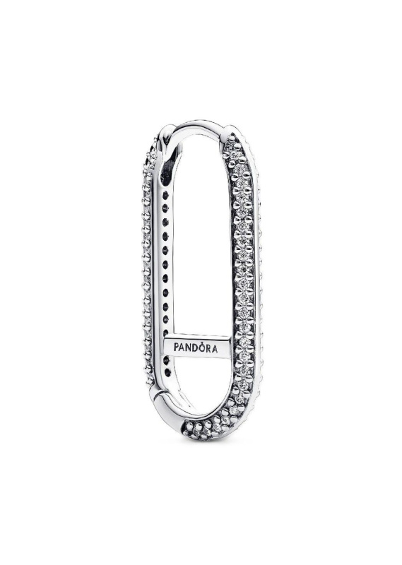 Pandora Me Extended Pave Link Single Earring With Clear Cubic Zirconia P-292796C01 For Women