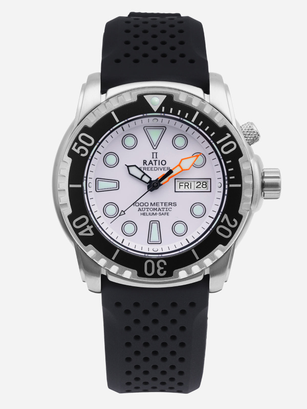 Ratio FreeDiver Helium-Safe 1000M Sapphire Automatic 1068HA90-34VA-WHT Men's Watch