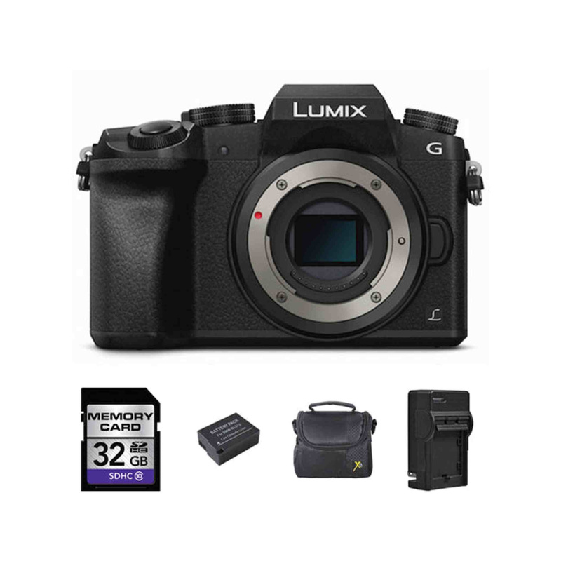 Panasonic DMC-G7 Mirrorless Micro 4/3 Digital Camera + 2 Batteries, 32GB & More Bundle