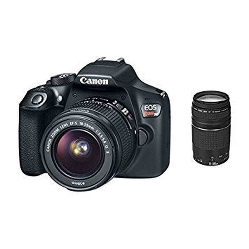 Canon EOS Rebel T6 Digital SLR Camera with 18-55mm & 75-300mm Lenses (International Model)