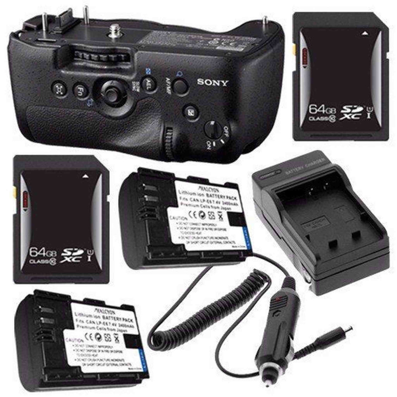 Sony Vertical Battery Grip for Alpha A99 DSLR Camera + NP-FM500H Battery + External Charger + 64GB SDXC Card Saver Bundl