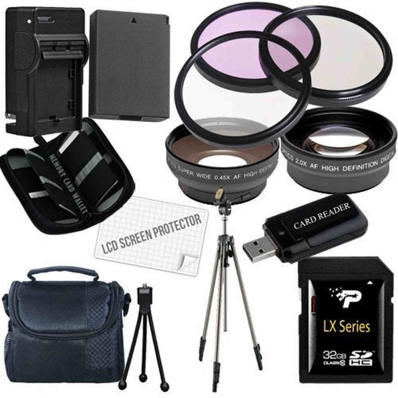 Canon T3 and T5 Accessory Saver Kit (58mm Wide Angle Lens + 58mm 2X Telephoto Lens + 58mm 3 Piece Filter Kit + 32GB SDHC Starter Bundle (International