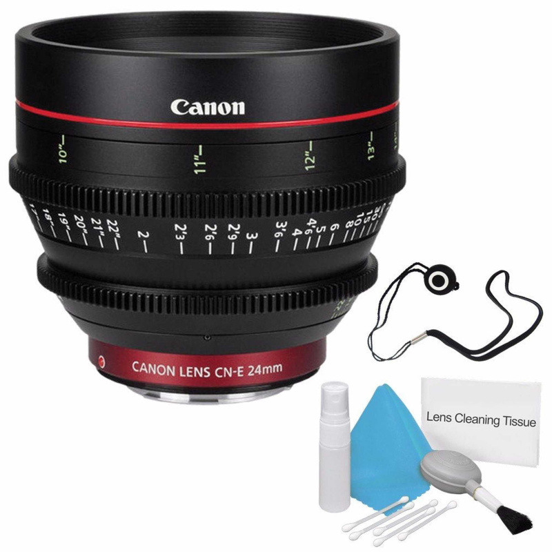 Canon CN-E 24mm T1.5 L F Cine Lens (International Model) + Deluxe Cleaning Kit + Lens Cap Keeper Starter Bundle