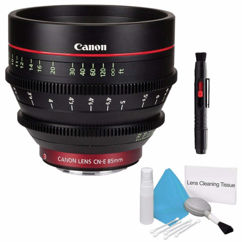 Canon CN-E 85mm T1.3 L F Cine Lens (International Model) + Deluxe Cleaning Kit Advanced Bundle