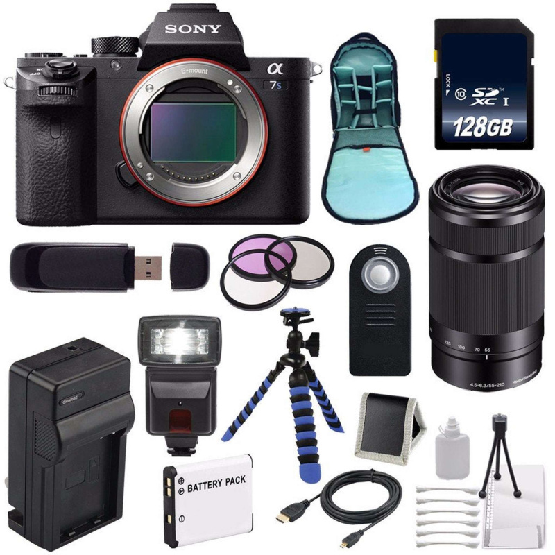 Sony Alpha a7S II a7S Mark II a7SII ILCE7SM2/B Mirrorless Digital Camera (International Model) + Sony E 55-210mm f/4.5-6 Lens Outdoor Bundle
