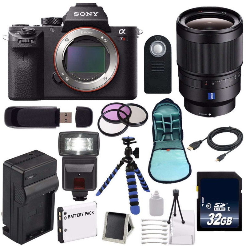 Sony Alpha a7R II Mirrorless Digital Camera (International Model) + Sony Distagon T FE 35mm f/1.4 ZA Lens + 72mm 3 Piece Deluxe Bundle