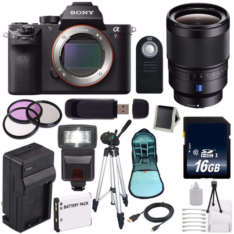 Sony Alpha a7R II Mirrorless Digital Camera (International Model) + Sony Distagon T FE 35mm f/1.4 ZA Lens + 72mm 3 Piece Base Bundle