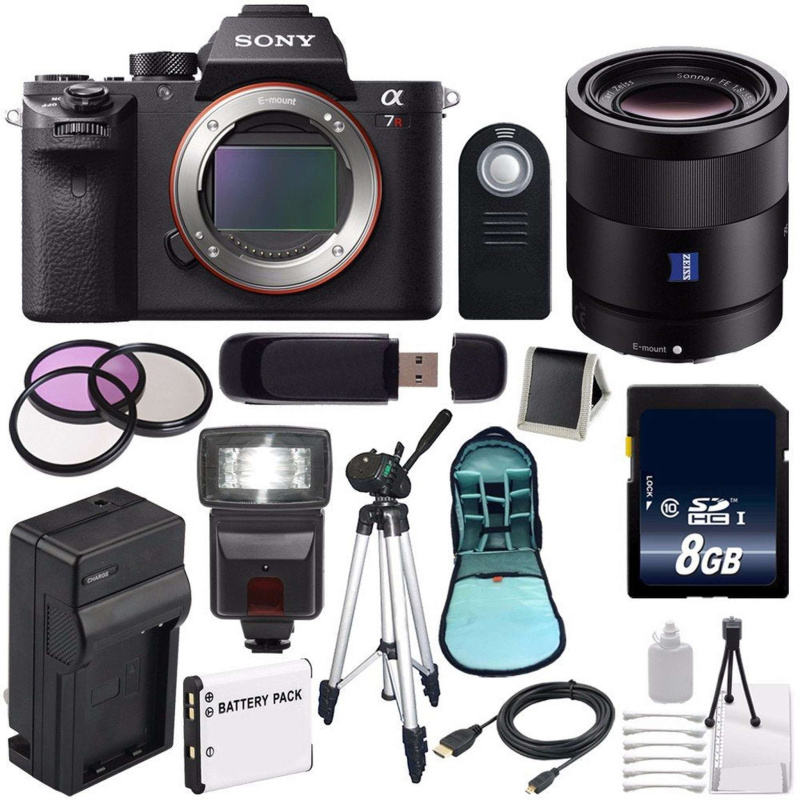 Sony Alpha a7R II Mirrorless Digital Camera (International Model) + Sony Sonnar T FE 55mm f/1.8 ZA Lens + 49mm 3 Piece F