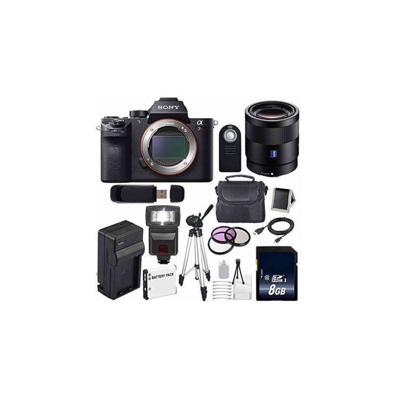Sony Alpha a7R II Mirrorless Digital Camera (International Model) + Sony Sonnar T FE 55mm f/1.8 ZA Lens + 49mm 3 Piece F