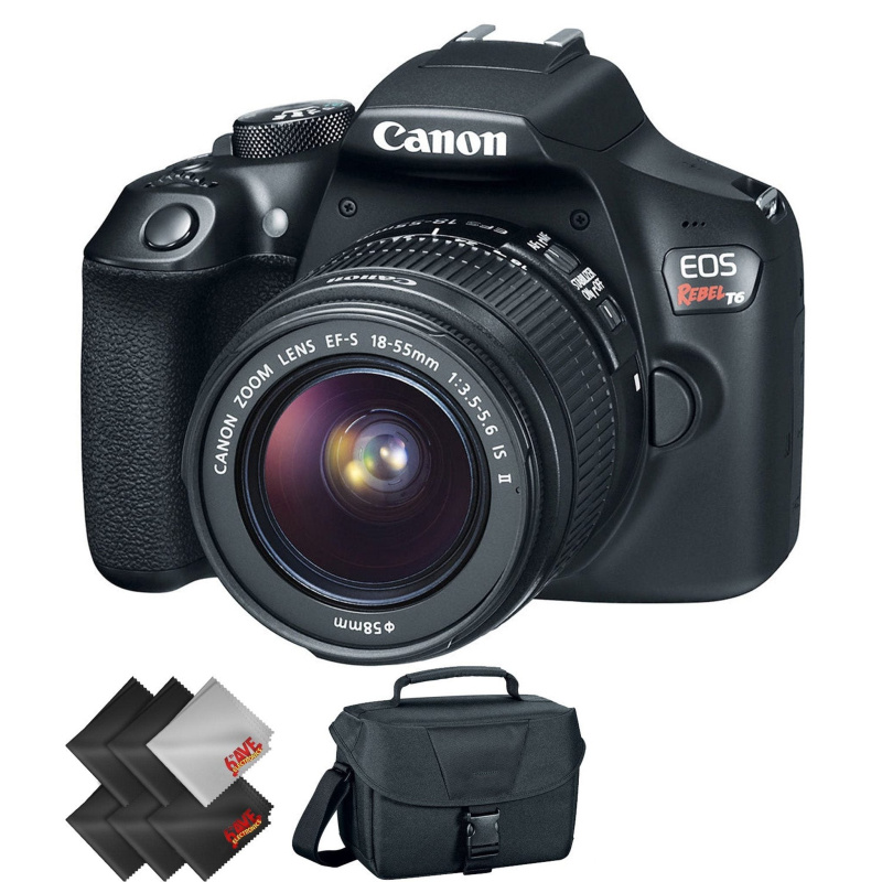 Canon EOS Rebel T6 DSLR Camera with 18-55mm Lens + 1 Year Warranty Bundle (International Model)